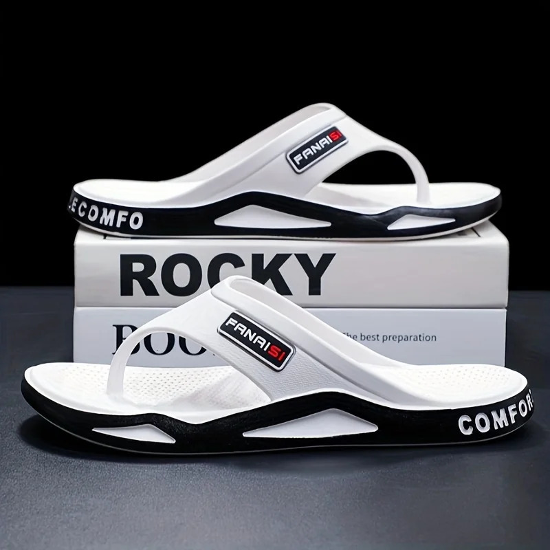 1 Pair Beach Sandals Shower Shoes MenS Stylish Lightweight FlipFlops Comfortable Thong Camping Casual Attire y260413