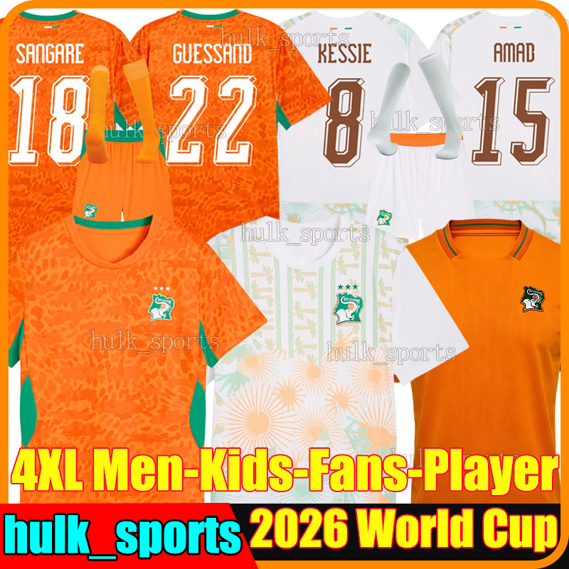 4XL 2026 Cote d Ivoire Ivory Coast soccer jerseys GUESSAND KESSIE SANGARE AMAD AGBADOU INAO INAO G.DOUE NDICKA KOSSOUNOU O.DIOMANDE 26/27 national team football shirts