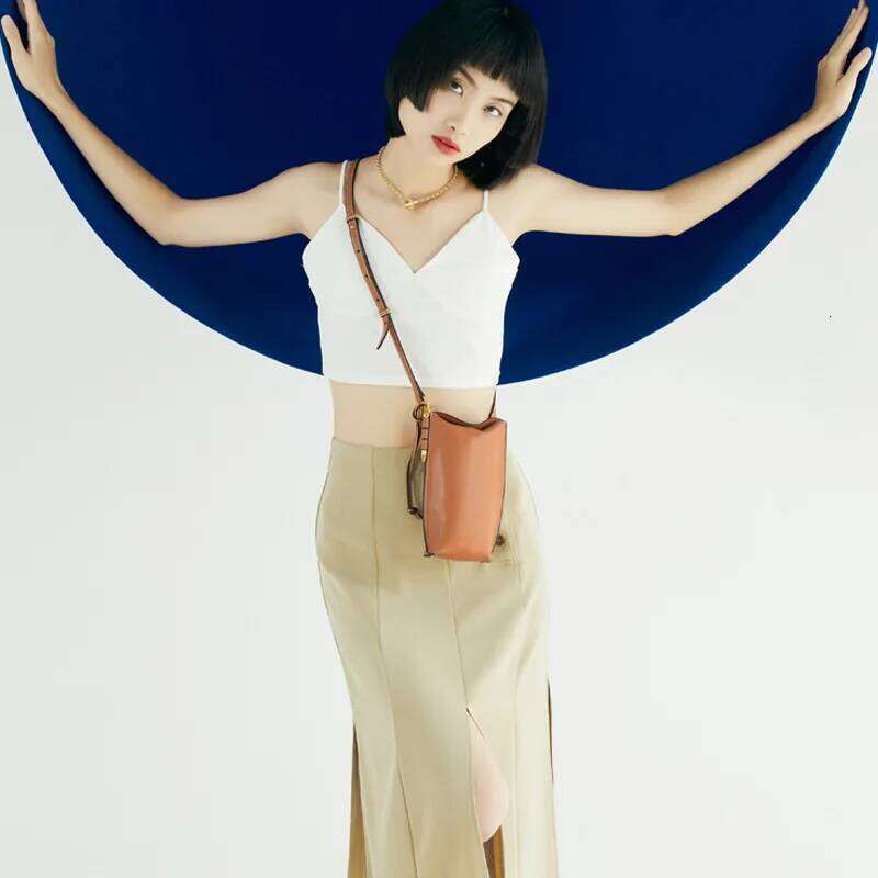 Mini Cow Genuine Leather Crossbody Bag For Women Fashion Single Shoulder Phone Bag Lightweight Casual Small Purse Ladies Daily Portable Messenger Bag 