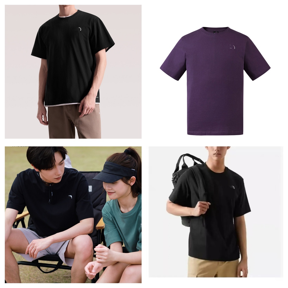 Casual Wear 230g260g Boys Signature T-shirt Designer Small Logo Embroidery Back and Front US Outdoor Sports Clothes Men's Adult Tees Tops
