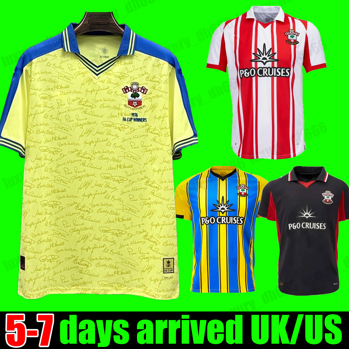 25 26 Southampton Football kit Soccer Jerseys Special 1976 fa cup southamton fc 50th Anniversary football Shirt REDMOND Football jersey football Top men kids kit