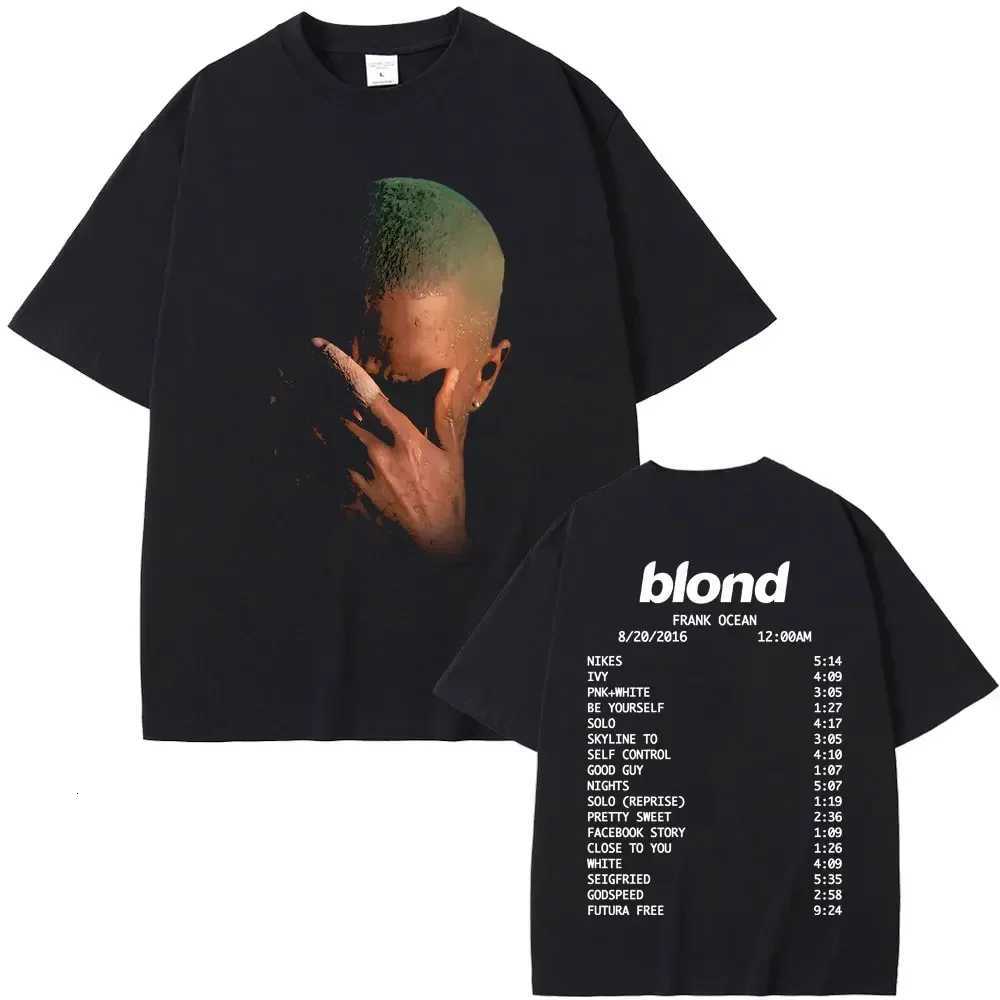 Rapper Frank Fashion Vintage Graphic T-shirts Men Women Ocean Hip Hop Trend T Shirts Blond T-shirtT260410