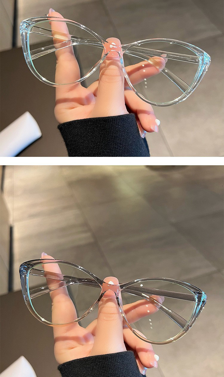 New Designer Style Butterfly-shaped Women's Nearsighted Glasses Non-prescription Anti-blue Light Flat Lenses Ultra-light And Comfortable Eyewear 