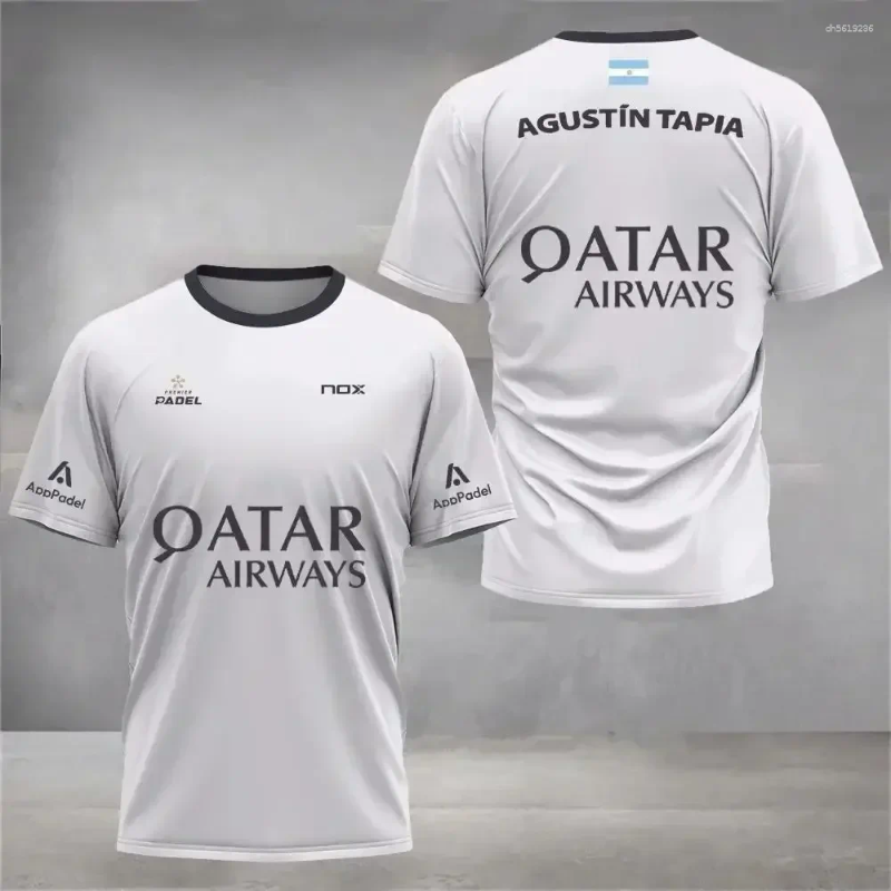Men's T Shirts Summer Fashion Summer Padel Tennis T-shirt Sports Training Top Casual Short Sleeve Street Clothing