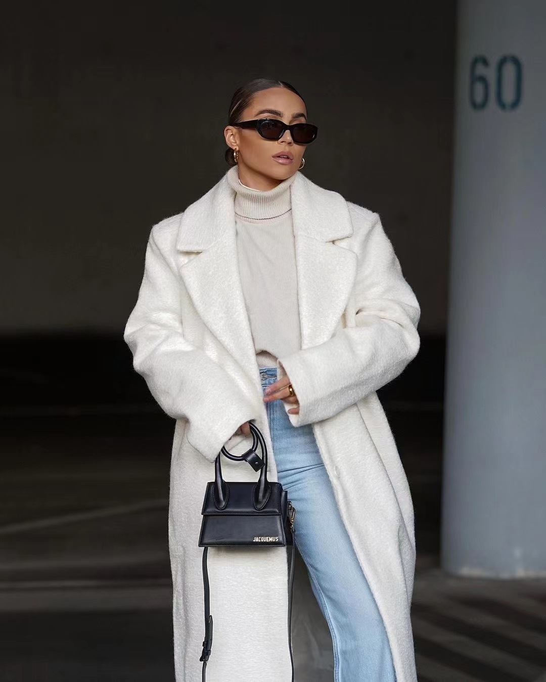2026 Designer Luxury Brand Women's Set Autumn/winter Outdoor Trendy Women's Velvet Warm Long Coat Fashion Casual Long Sleeve Collar Wool Sli