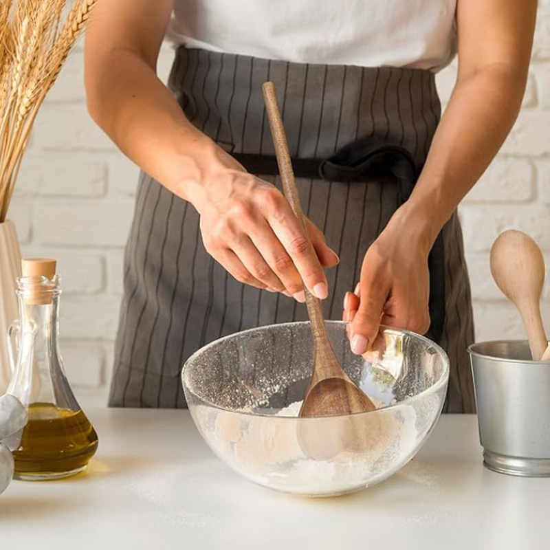 Spoon Acacia Wood Heart Shaped Wooden Stirring Spoon Kitchen Utensil Portable Gift