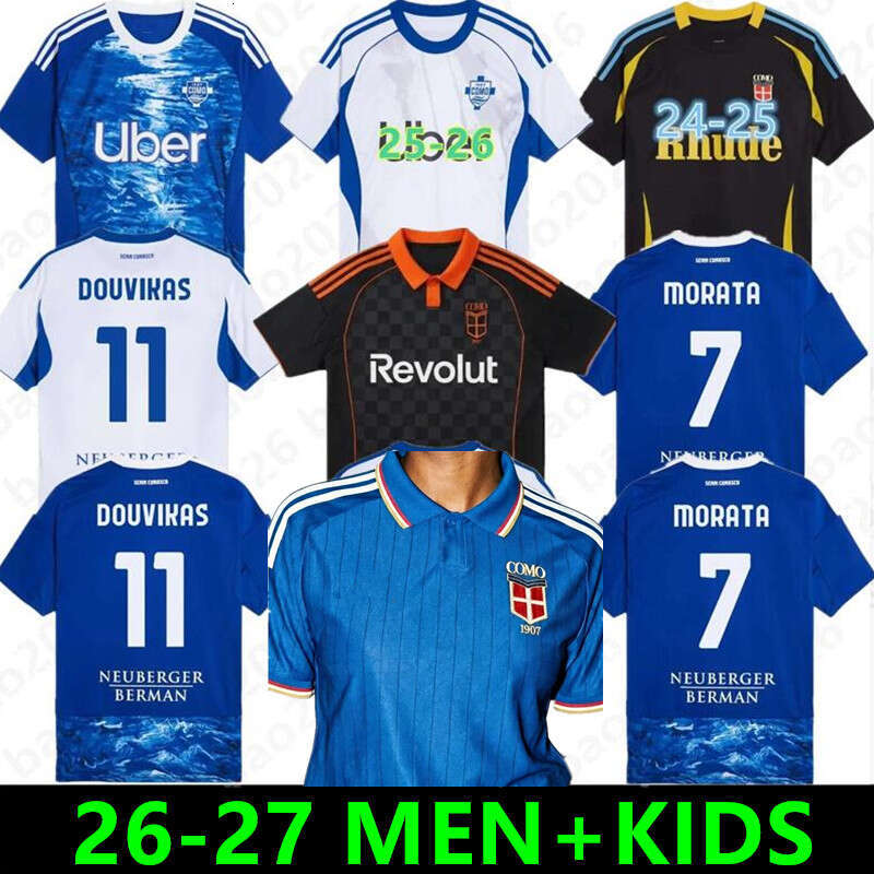 16-4XL 25 26 27 Como NICO PAZ Soccer Jerseys 2025 2026 PERRONE VERDI BASELLI 24 25 Fourth Special Home Away Men Kids football Jersey shirts Kit