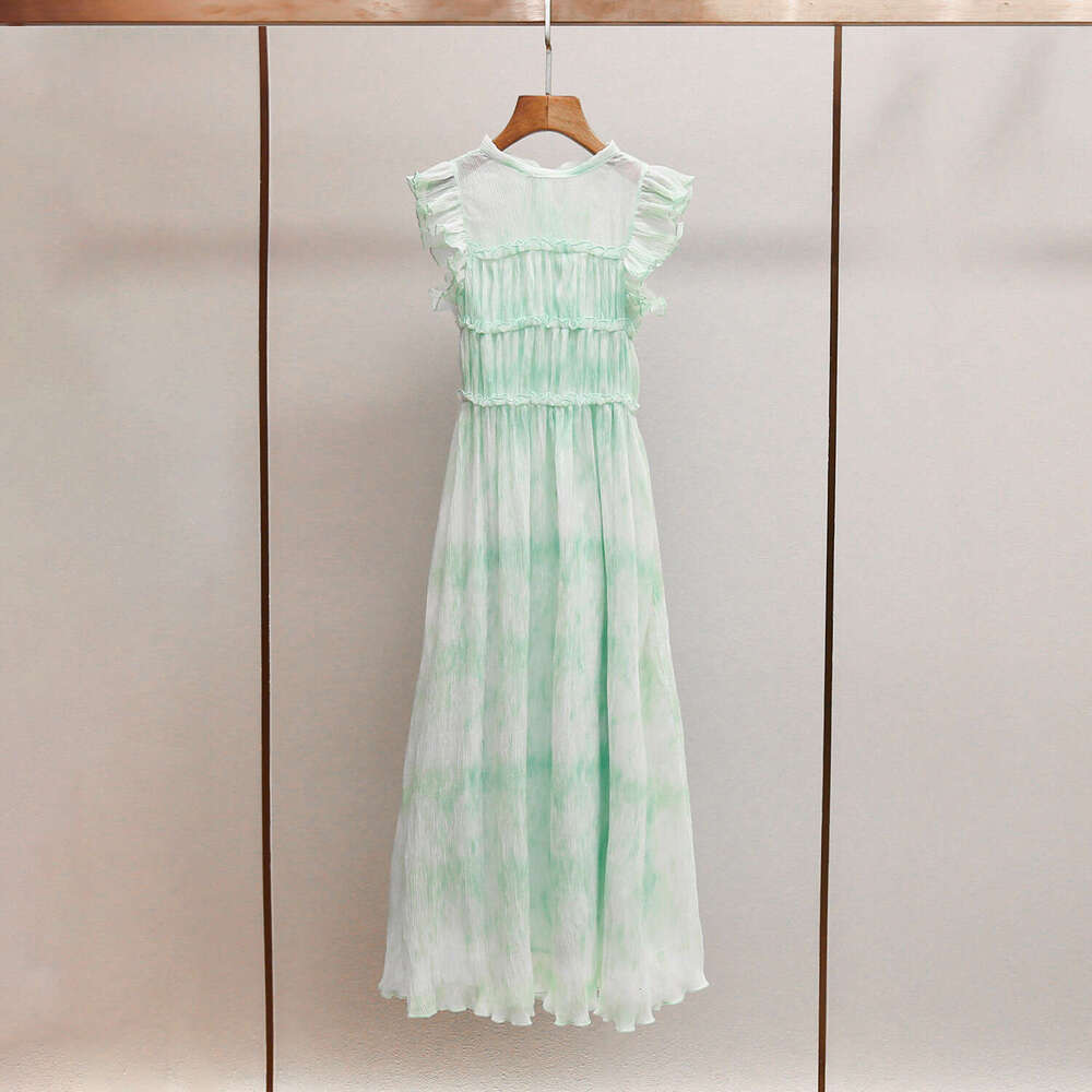 Designer's FC high-end women's long skirt summer outfit new k30 FC fairy soft long sleeved flowing slim fit dress