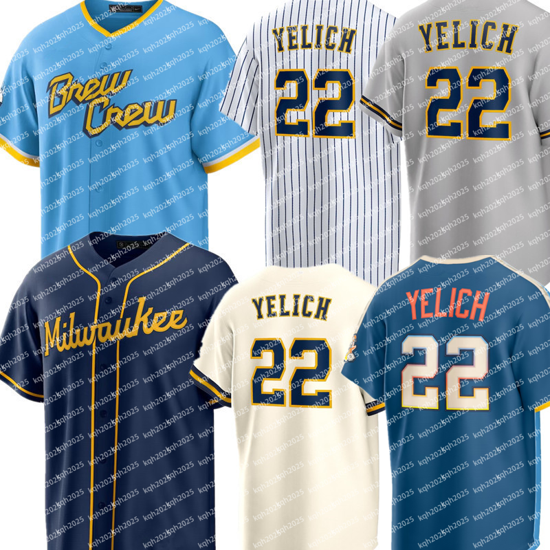 Brewers Baseball Jersey Brice Turang Joey Ortiz Quinn Priester Jacob Misiorowski Chad Patrick Logan Henderson Trevor Megill Abner Uribe Aaron Ashby Grant Anderson