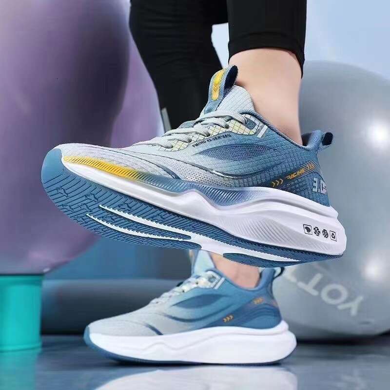 Ultra-light Thin Running Summer New Breathable Sports Men's Shock Absorption Soft Bottom Lightweight Student Mesh Shoes - view 3