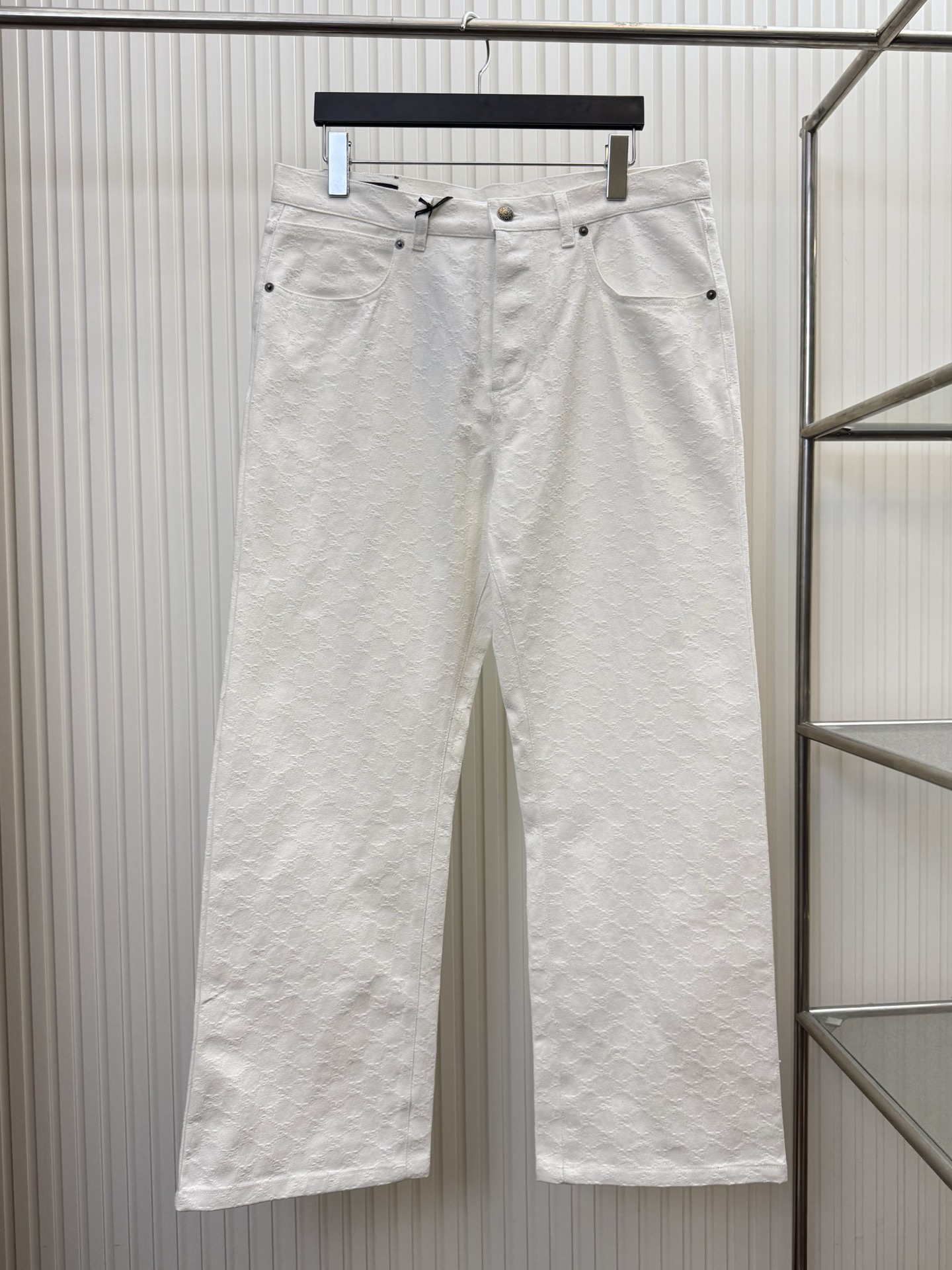Men's Plus Size Pants Round neck embroidered and printed polar style summer wear with street pure cotton 43gg4