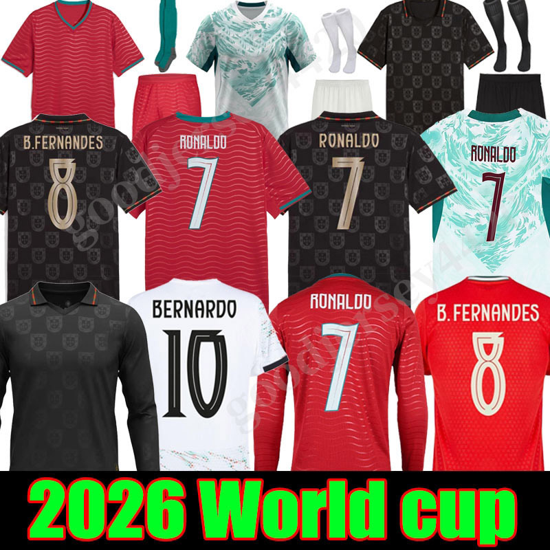 Portugal jersey Ronaldo World Cup 2026 Portuguese Soccer Jerseys 26 27 VITINHA football tops shirts B.FERNANDES children Kit national team kids maillot de foot short