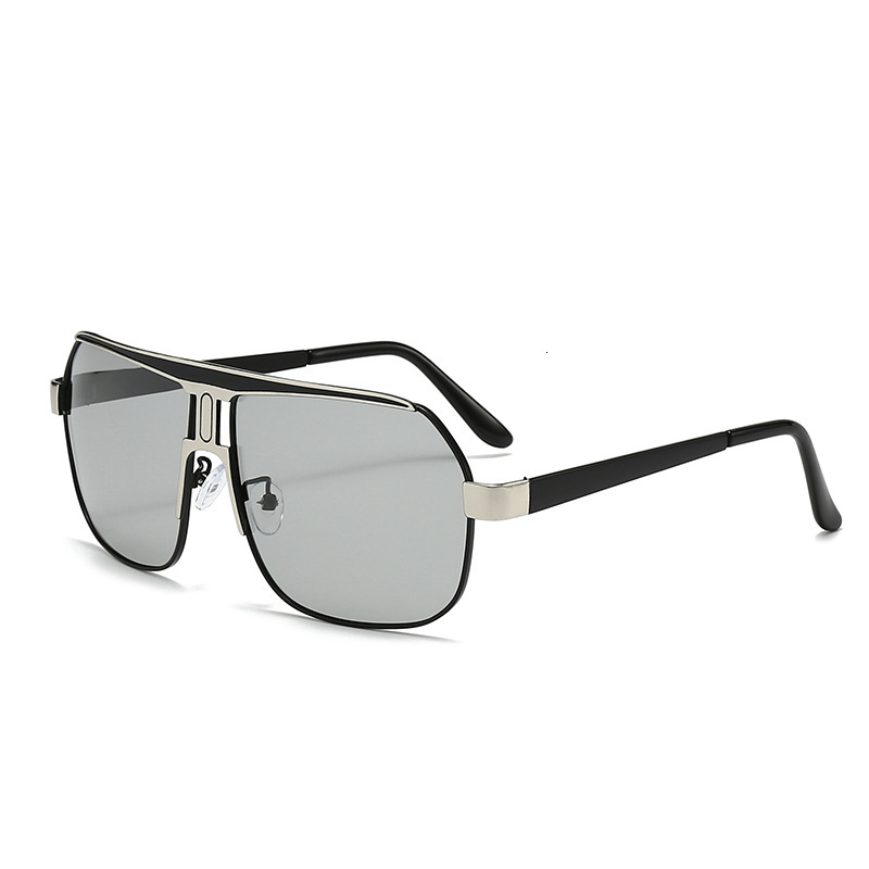 New Designer Men's Sunglasses - Outdoor Beach Sunglasses With Unique Large Frames Suitable For Both Day And Night UV Protection And Polarized Len