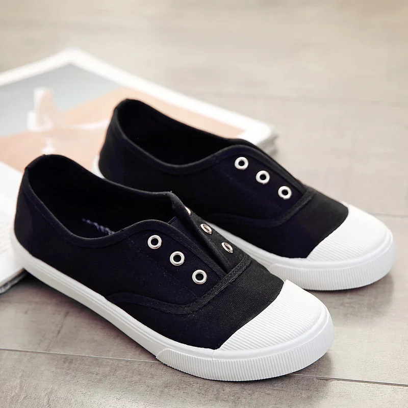 Spring Canvas Shoes Women Men Couple Casual Sneakers fashion Flat Slip On Student Korean Style 260408