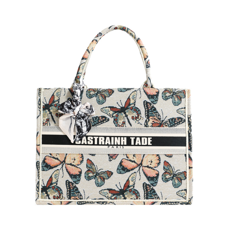 Hot Free Shipping Style Tote Handbag Women - New Trendy Printed Butterfly Design with Various Sizes for Shoulder Bag