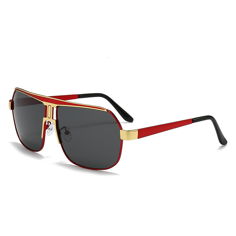 New Designer Men's Sunglasses - Outdoor Beach Sunglasses With Unique Large Frames Suitable For Both Day And Night UV Protection And Polarized Len