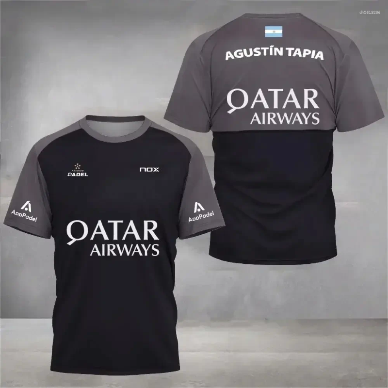 Men's T Shirts Summer Fashion Summer Padel Tennis T-shirt Sports Training Top Casual Short Sleeve Street Clothing
