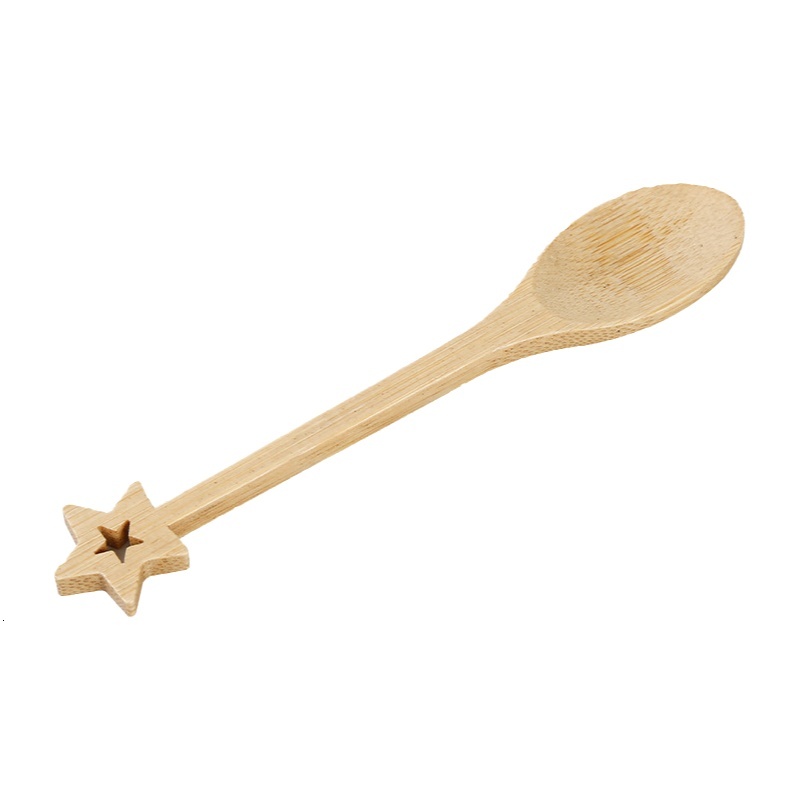 Spoon Star Rabbit Shape Cartoon Wooden Coffee Ice Cream Dessert Spoon Daily Use High Aesthetic Ins Style
