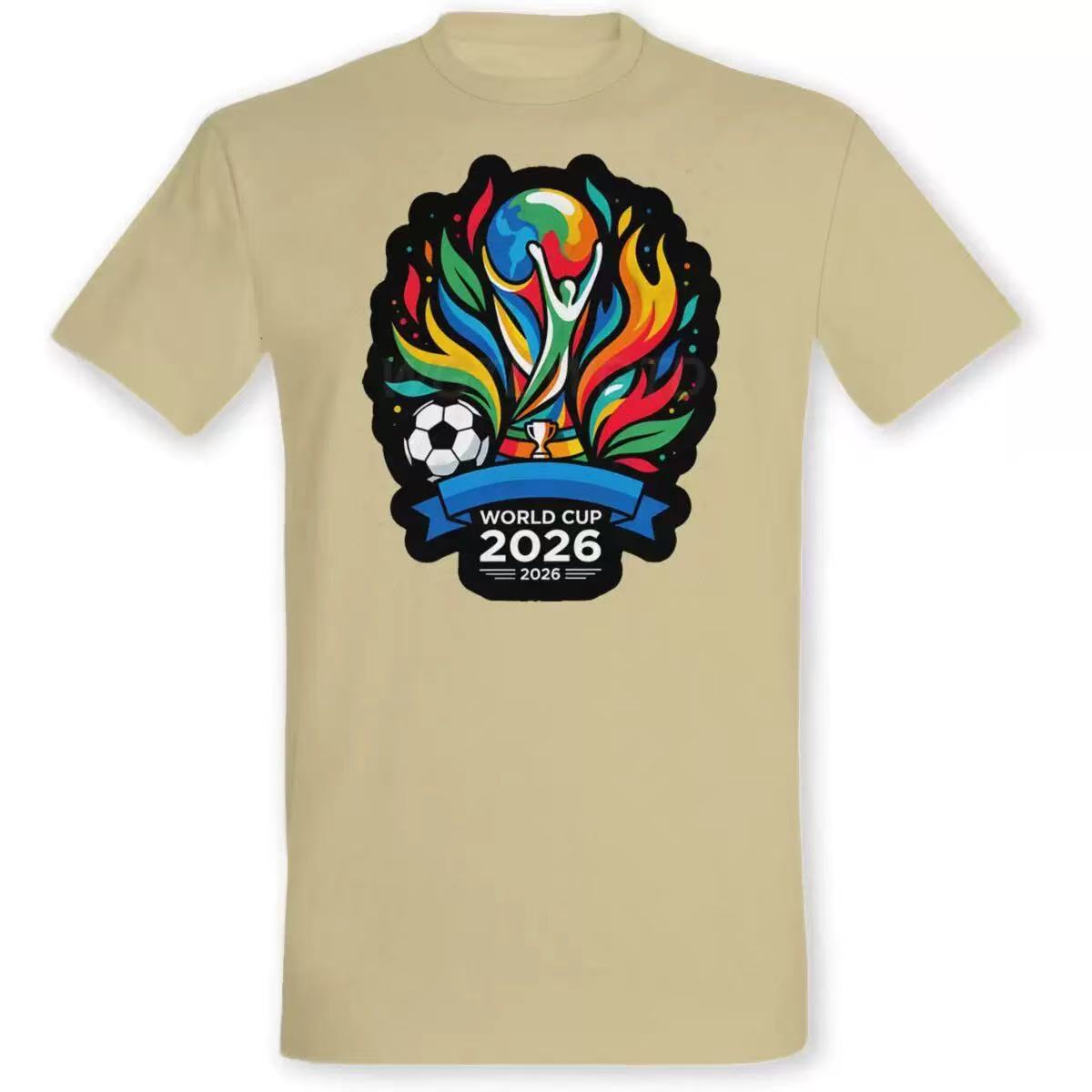 2026 World Cup Collection Men's Cotton T-Shirts | Soccer Theme Short-Sleeve Fan Tees