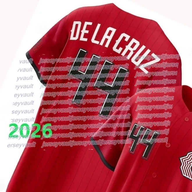 Elly De La Cruz 2026 City Connect Jersey Pete Rose Barry Larkin Gavin Lux Tj Friedl Spencer Steer Matt Mclain Chase Burns Stewart