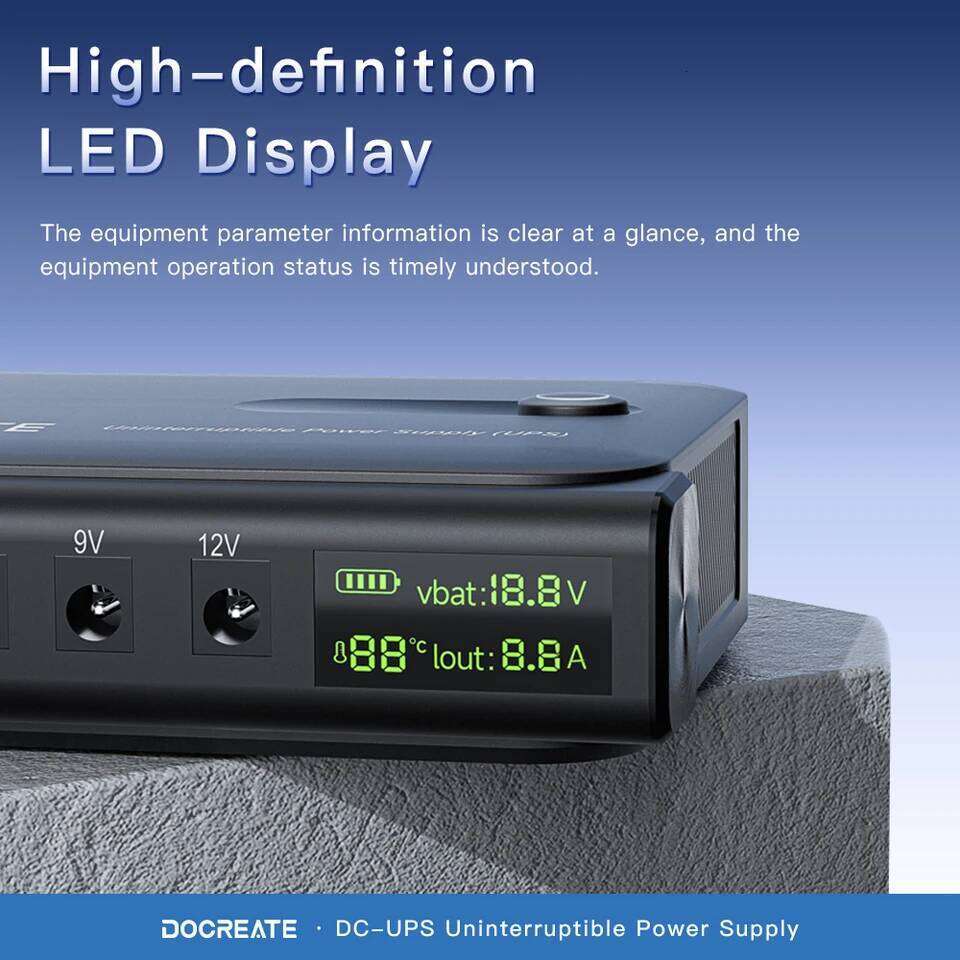 New EU plug 36W DC1036L UPS Uninterruptible Power Supply 5V-24V Output 18650 Replaceable Battery for Router NAS Modem & Network