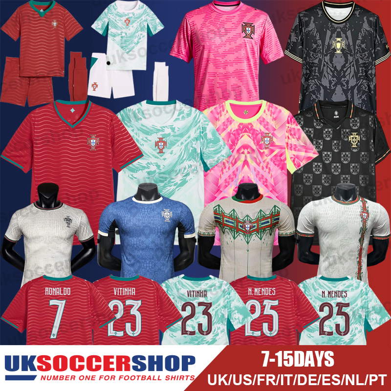 Portugal Football Jerseys World Cup 2026 Soccer Jerseys Retro Football Shirts Tops Kits Men Kids Women Fans Player 3XL 4XL