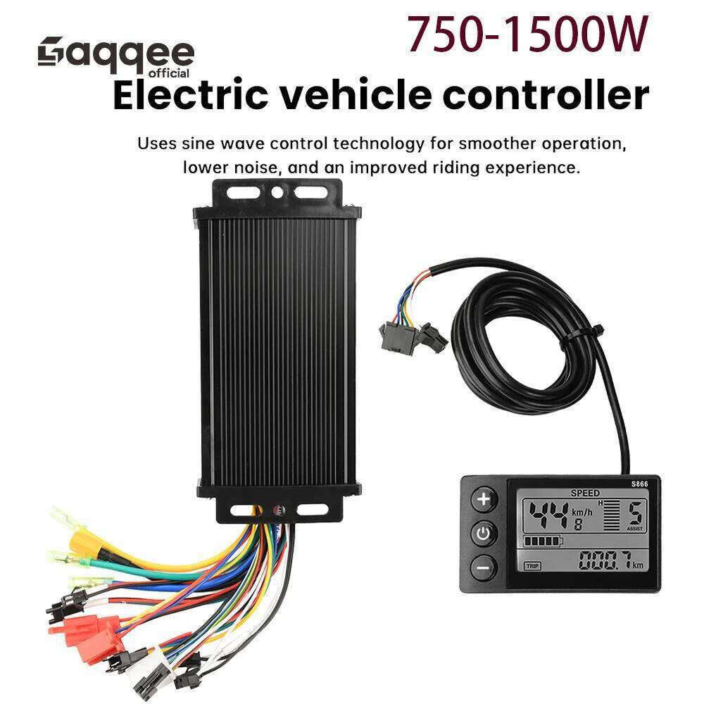 36V 48V64V 30A Black Gold Sine Wave Brushless Motor Controller 750-1500W 3 Mock Examination Driver SM Connector Electric Bicycle