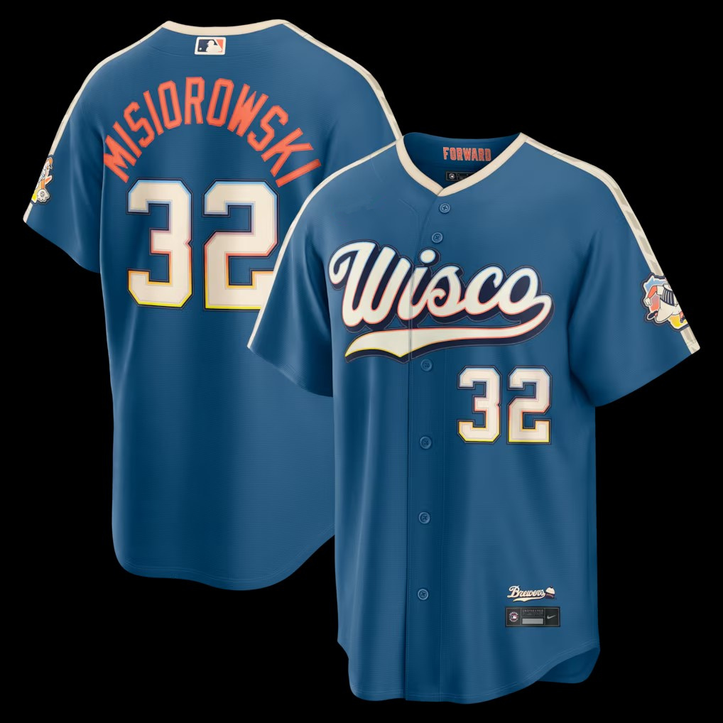 32 Jacob Misiorowski 11 Jackson Chourio 22 Christian Yelich 2 Brice Turang 24 William Contreras 53 Woodruff Frelick Brewers Men 2026 Cit Connect baseb