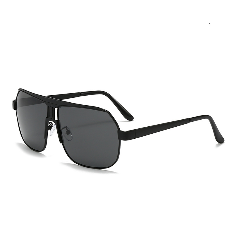 New Designer Men's Sunglasses - Outdoor Beach Sunglasses With Unique Large Frames Suitable For Both Day And Night UV Protection And Polarized Len