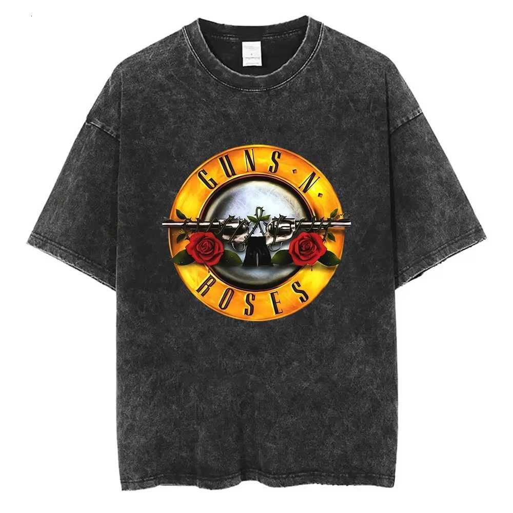 New Arrival Mens Clothes Tee Shirt Homme Graphic T-Shirts Men Tshirt for Men Ropa Hombre Guns N Roses Slash 85 Washed Vintage T260410