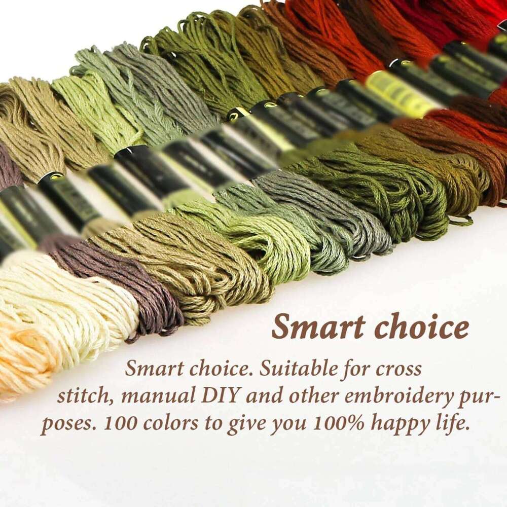 Mini Darning Loom, Mushroom Knit Patch Kit w/ 14 Hooks Hand Tapestry Wood Loom Weaving Frame 50/100 Color Thread for DIY Mending - view 6