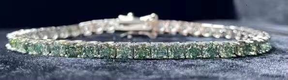Dropshipping Elegant S925 Sterling Silver Moissanite Tennis Bracelet for Men and Women Couples Design