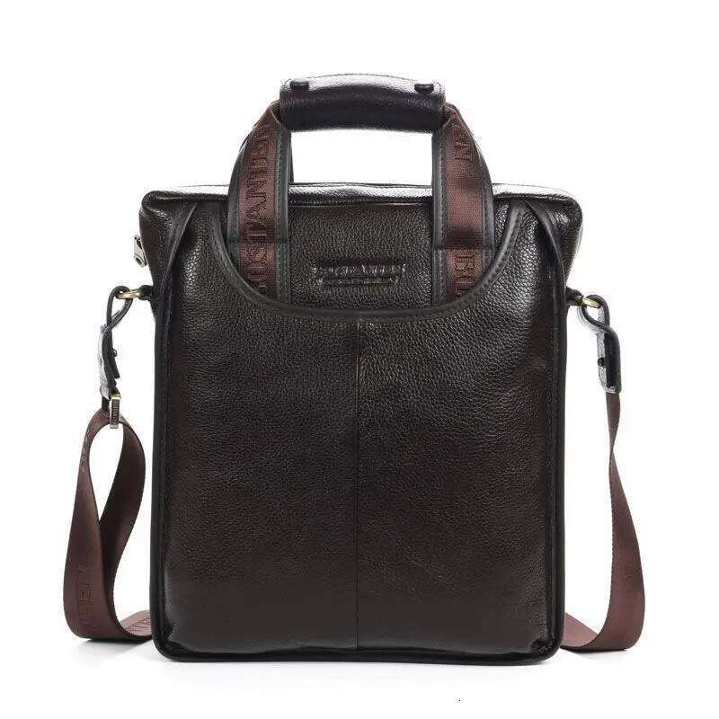 Brand New Design Men Genuine Leather Cowhide Handbag Large Capacity Messenger Shoulder Tote Bag Business Briefcase Laptop Bag SENYY