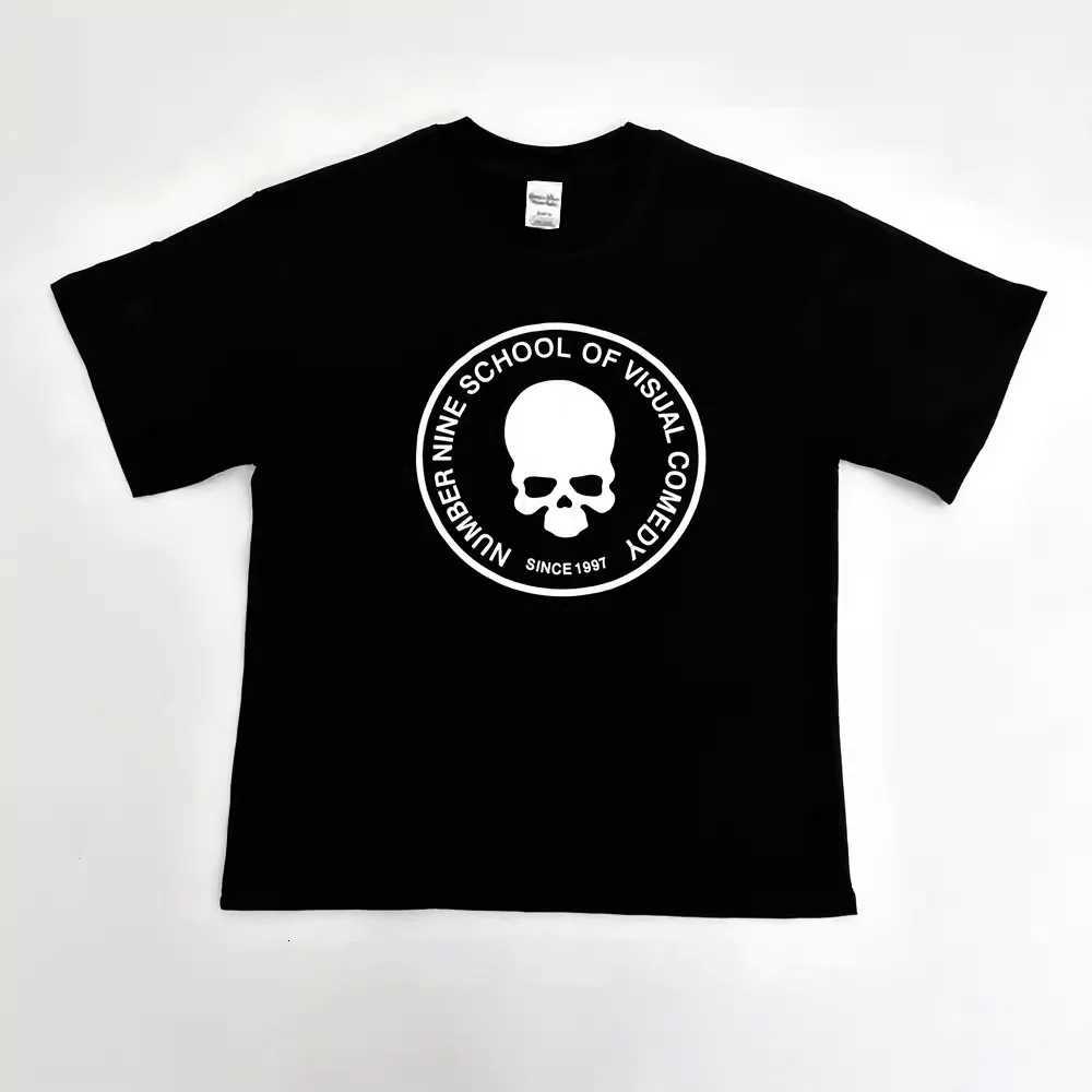 2026 F Brother Number Nine 04S Skull Printed Y2K Printed Short Sleeve T-shirt Men and Women Dark European Top T T260410
