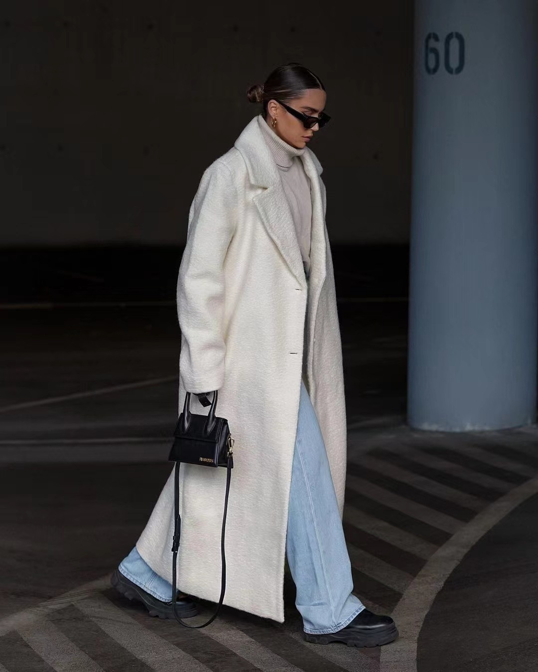 2026 Designer Luxury Brand Women's Set Autumn/winter Outdoor Trendy Women's Velvet Warm Long Coat Fashion Casual Long Sleeve Collar Wool Sli
