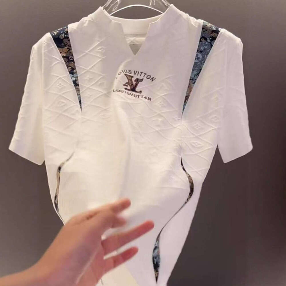European Luxury Summer Men's High Street Fashion Versatile American Style Trendy Round Neck Short Sleeve T-Shirt