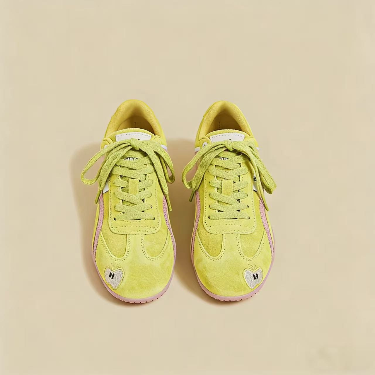 Casual Sports Shoes Running Shoes for Men and Women Wear-Resistant Synthetic Suede Leather with Graffiti Chunky Platform Daily Outfit