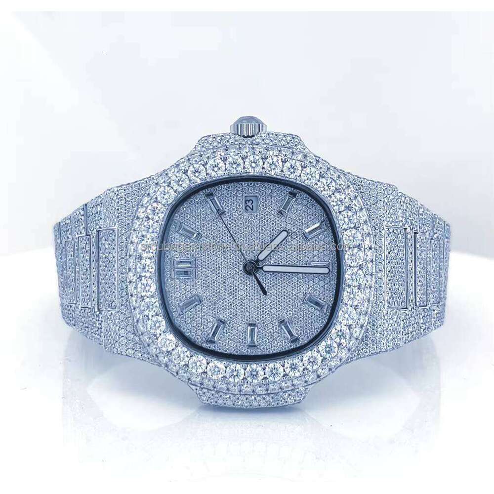 New Arrival High Grade Mechanical Automatic Hip Hop Iced Out Moissanite Diamond Wholesale Luxury Watch Jewelry Men Women