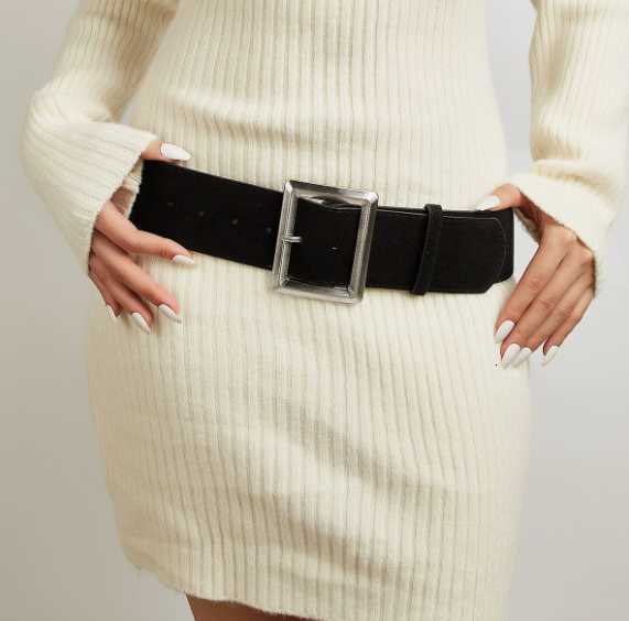 Retro Maillard-style wide belt for women, a slimming waist belt that gives an attractive and stylish look, with a chic American girl vibe H260410