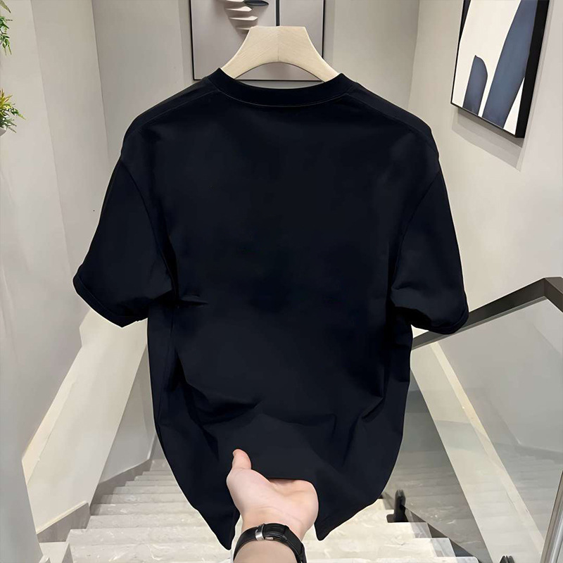 Designer Heavyweight Trendy Brand Cotton T-shirt Luxury Fashion Creative Print Men's Summer Round Neck Loose Casual Short Sleeved Top Outdoor Bas