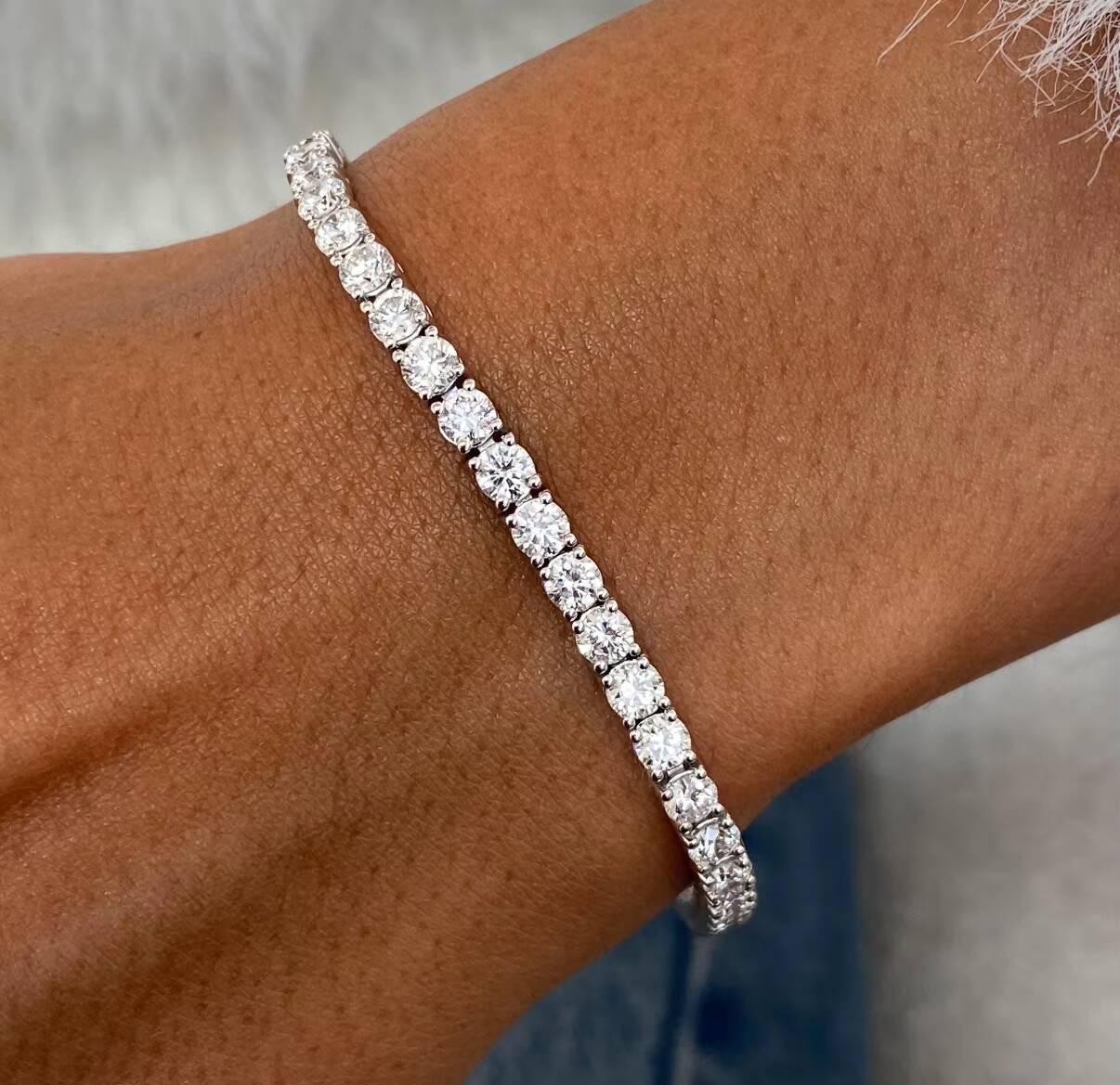 Luxurious Sterling Silver Moissanite Hiphop Bracelet for Women Stunning Shine Comfortable Fit GRA Certified for Daily Wear India