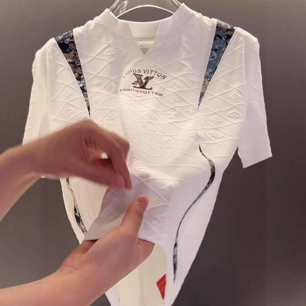 European Luxury Summer Men's High Street Fashion Versatile American Style Trendy Round Neck Short Sleeve T-Shirt