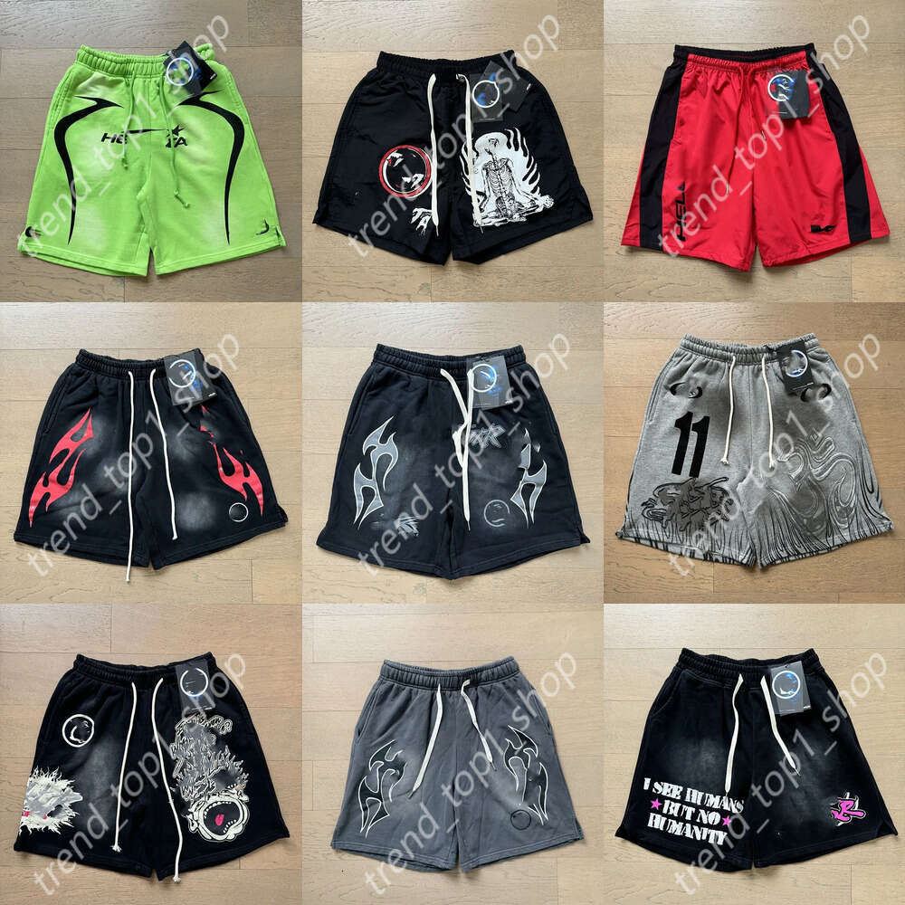 Hellsly Starsly Designer shorts Mens Casual High Quality Letter Printed Sports Short Pants Loose Oversi Style Drawstring Fashion Workout Hip hop wash Shorts 94d