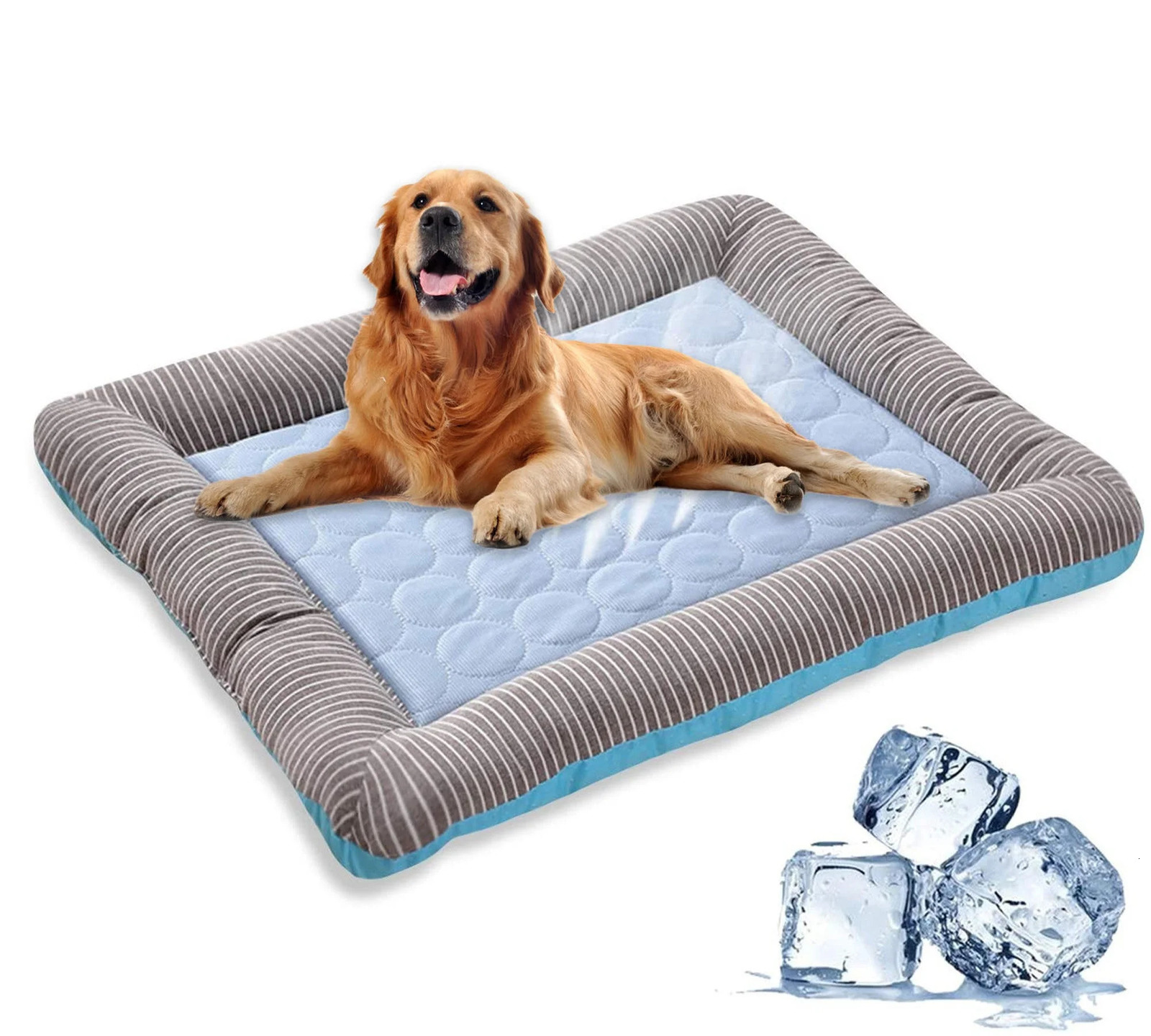 Cooling Dog Bed Pet Cool Mat For Cats And Dogs Ice Silk Material Soft For Summer Sleeping Product Dog Beach Bed 260409