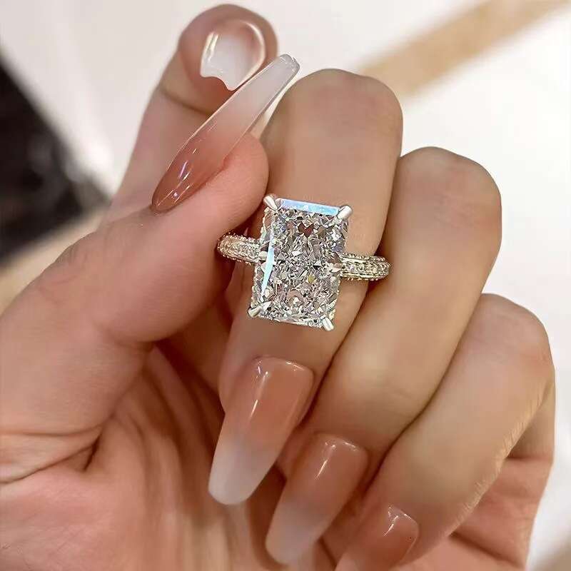 Ring European And American Style Ring With Oversized Zircon Stones Simple Women's Ring Holiday Gift Fashionable Accessory Jewerly Designer For Wo