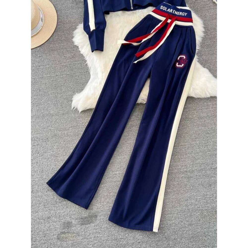 Fashion Y2K Women 3 Piece Set Zipper Hooded Cardigan Vest Jacket High Waist Wide Leg Pants Korean Casual Tracksuit MAKOUFEI