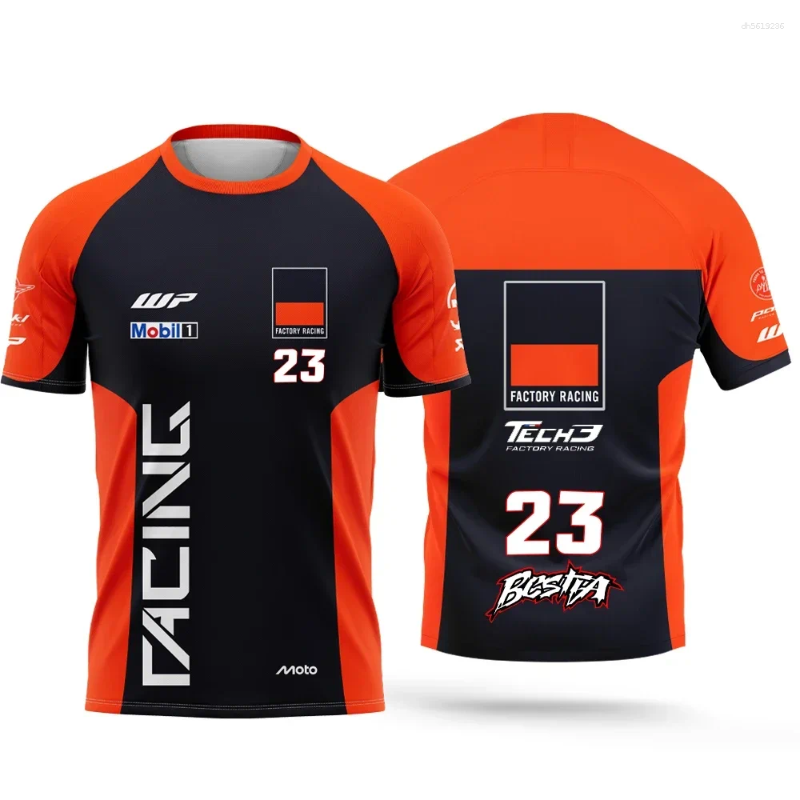 Men's T Shirts Summer Breathable Quick-drying Motorcycle Race No. 37 Pedro Acosta And Women's Casual Short-sleeved Sport T-shirt