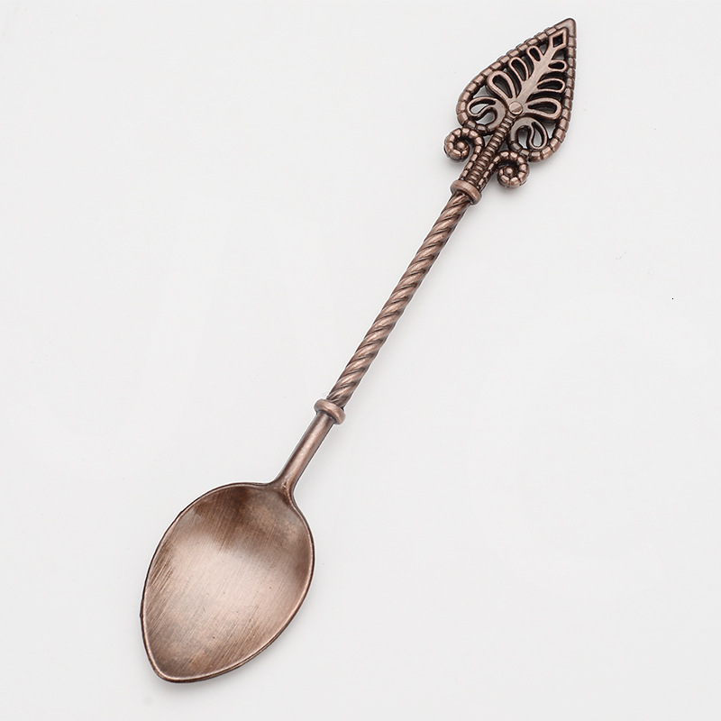 Manufacturer wholesale of gifts crafts, vintage alloy coffee ice cream jam dessert spoons, and tableware 2pcs