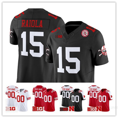 15 Dylan Raiola 80 Jahmal Banks Nebraska Football Jersey 16 Elijah Jeudy 65 Teddy Prochazka Jerseys Cornhuskers Custom Men Women Youth