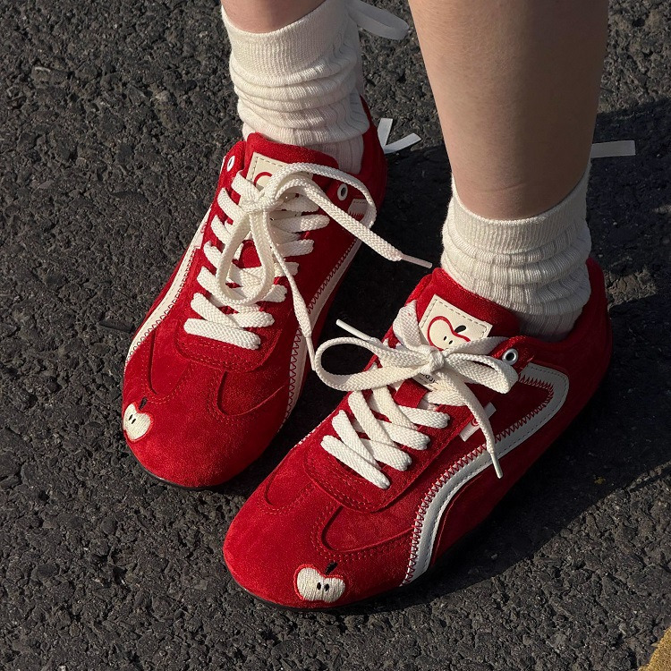 Casual Sports Shoes Running Shoes for Men and Women Wear-Resistant Synthetic Suede Leather with Graffiti Chunky Platform Daily Outfit